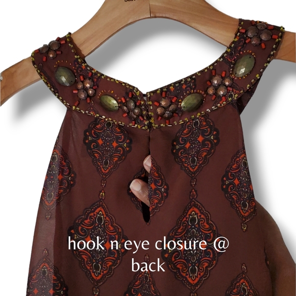 ECI New York Black Halter Top with Beading size Small - Picture 4 of 6